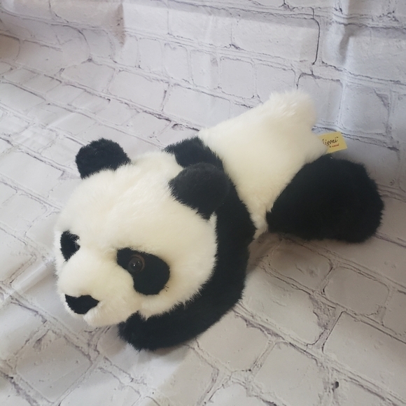 Miyoni by Aurora Panda Bear Plush Stuffed Animal Black White 12 Inch With Tags - Picture 10 of 10